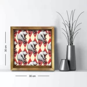 3030AHS-056 Multicolor Decorative Framed MDF Painting