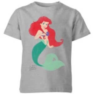Disney The Little Mermaid Princess Ariel Classic Kids T-Shirt - Grey - 11-12 Years