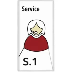 Moedel - Easy Door Sign Kairo 7.5x14.9x1cm White 5 pcs white