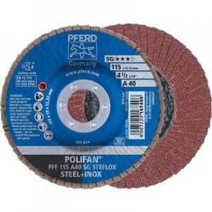 PFERD 67604115 POLIFAN-serrated washer PFF115A40SG STEELOX Diameter 115mm 10 pc(s)