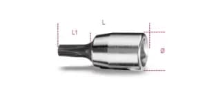 Beta Tools 900PT 1/4" Square Drive 5-Star Bit Socket Driver PT10 009000750
