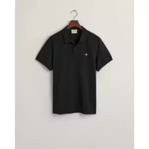 Gant Reg Shield Ss Pique Polo Capri Blue - Black