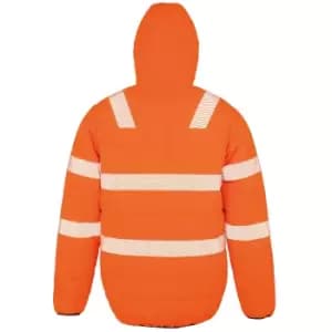 Result Genuine Recycled Mens Ripstop Padded Jacket (3XL) (Fluorescent Orange)