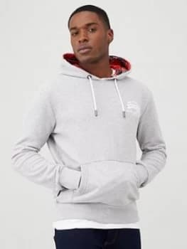 Superdry Super 5s Overhead Hoodie - Grey Marl, Size S, Men