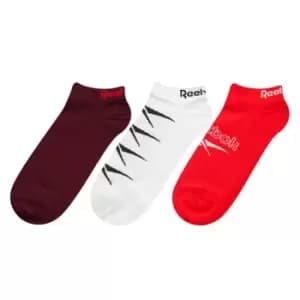 Reebok 3 Pack Trainer Socks Adults - Red