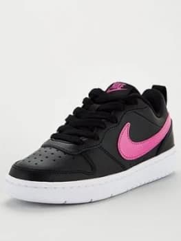 Nike Court Borough Low 2 Junior Trainer - Black/Pink