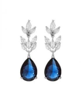 Jon Richard Silver Blue Drop Earring