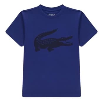 Lacoste Junior Boys Large Logo T Shirt - Blue