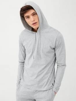 Polo Ralph Lauren Hooded Lounge Top - Grey Melange, Grey, Size 2XL, Men