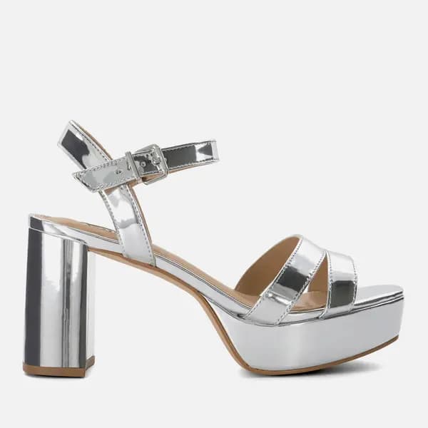 Dune Womens Molten Leather Platform Sandals - UK 4