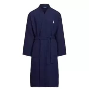 Polo Ralph Lauren Cotton Waffle Robe - Blue
