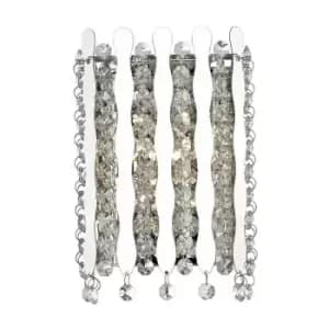 Impex Belize 1 Light Wall Lamp Chrome Crystal