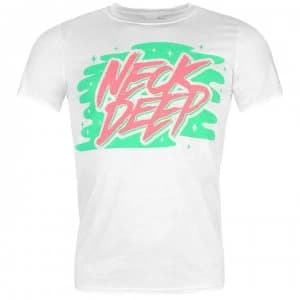 Official Neck Deep T Shirt Mens - Spray Logo