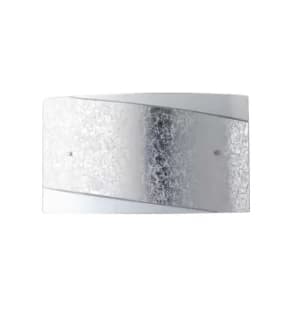 PARIS 2 Light Flush Wall Light Silver 35x20cm