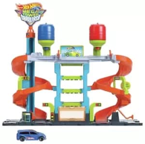 Hot Wheels City Colour Shifters Mega Tower Car Wash Playset