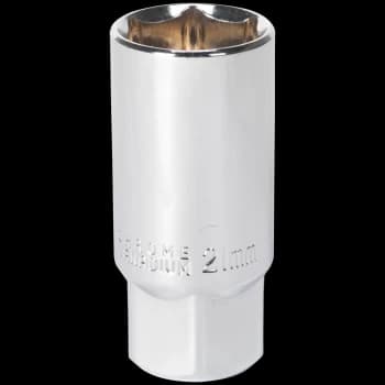 Sealey 1/2" Drive Magnetic Hexagon Spark Plug Socket Metric 1" 21mm