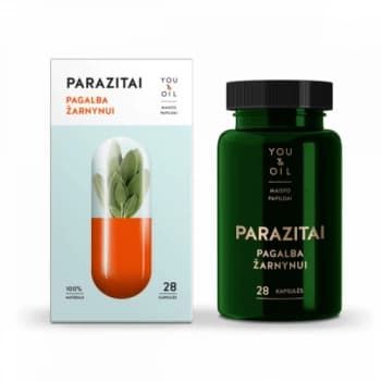 You&Oil Parasites. Cleanse Support Anti-Parasite Food Supplement 28 caps.
