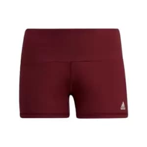 adidas Yoga Essentials High-Waisted Short Tights (Plus Si - Red