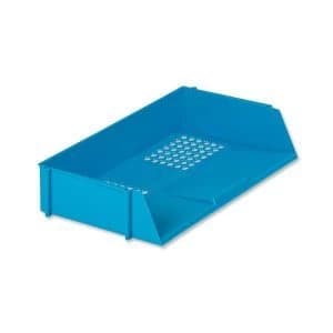 5 Star Office Letter Tray Wide Entry High impact Polystyrene Stackable Blue