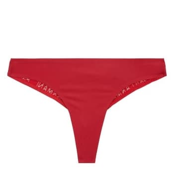 Emporio Armani Knitted Lace Thong Black Size L Women