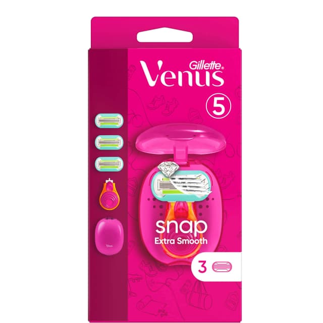 Venus Extra Smooth Snap Razor - 3 Blades