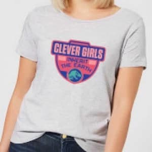 Jurassic Park Clever Girls Inherit The Earth Womens T-Shirt - Grey - L