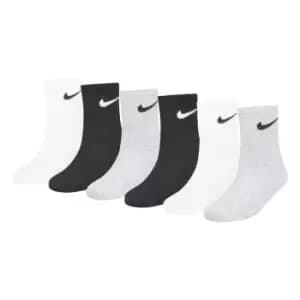 Nike 6 Pack of Crew Socks Childrens - Grey