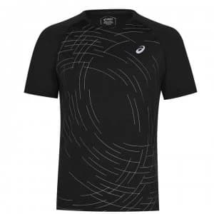 Asics Night Track T Shirt Mens - Black