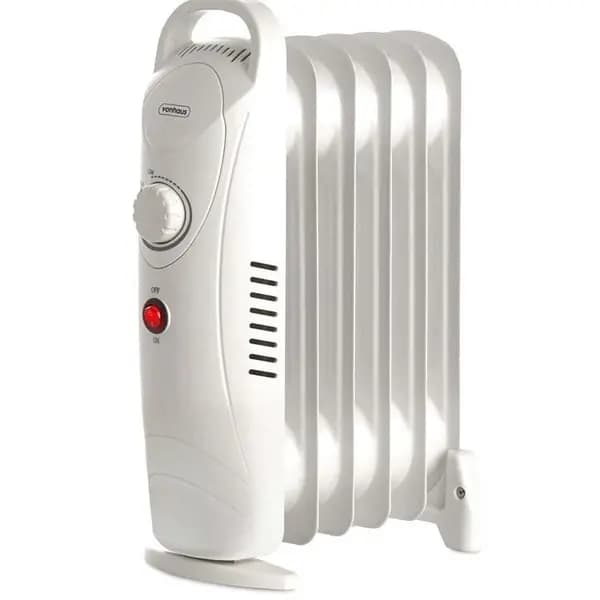 VonHaus 5 Fin 800W White Oil Filled Radiator - White One Size