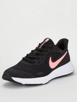 Nike Revolution 5 Junior Trainers - Black/Pink