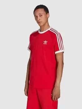 adidas Originals Adicolor Classics 3-Stripes T-Shirt - Red, Size L, Men
