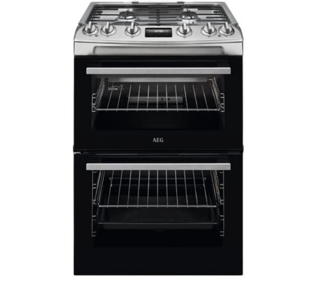 AEG 60cm Gas Cooker with Lid - Stainless Steel 948905195 Stainless steel