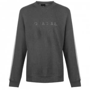Diesel Stripe Willy Sweatshirt - Char Grey 96X