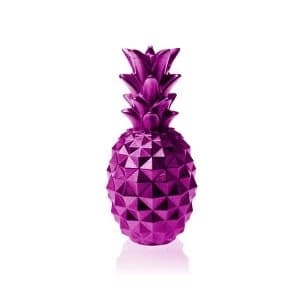 Pink Metallic Medium Pineapple Candle