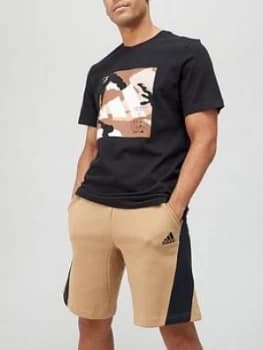 adidas Camo Badge of Sport T-Shirt - Black Size M Men