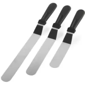 Cake Icing Spatulas - Set of 3 M&W - Black