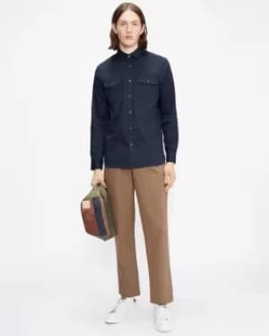 Pleated Herringbone Trouser