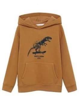 Mango Boys Dino Hooded Sweat - Brown