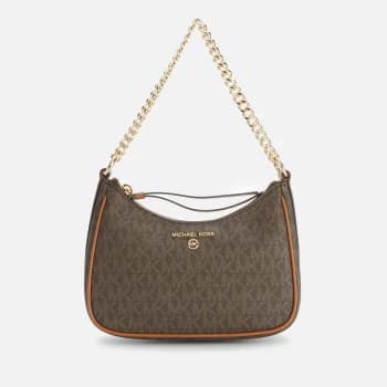 Michael Kors Womens Jet Set Charm Small Chain Pouchette - Brn/Acorn