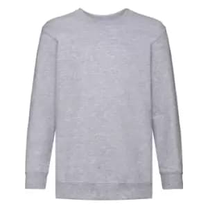 Fruit Of The Loom Childrens Unisex Set In Sleeve Sweatshirt (Pack of 2) (7-8) (Heather Grey)
