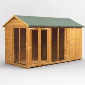 12x6 Power Apex Summerhouse Combi Building including 4ft Side Store
