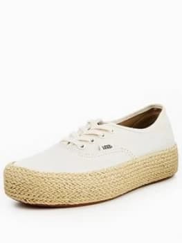 Vans Authentic Platform Espadrilles Off White Off White Size 4 Women