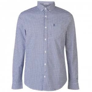 Original Penguin Penguin Long Sleeve Gingham Shirt Mens - Navy 414