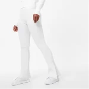 Jack Wills Ribbed Split Hem Trousers - White