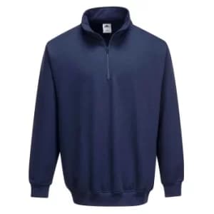 Portwest Mens Sorrento Zip Neck Sweatshirt Navy 3XL