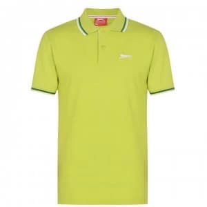 Slazenger Tipped Polo Shirt Mens - Lime Green