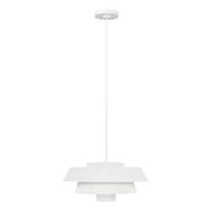 Brisbin 1 Light Pendant, Matt White, E27
