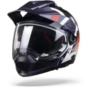 Nolan N70-2 X Decurio 33 Metal White Blue Silver Red 3XL