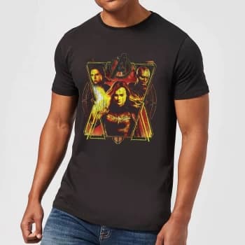 Avengers Endgame Distressed Sunburst Mens T-Shirt - Black - 3XL - Black