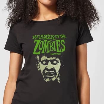 Hammer Horror Plague Of The Zombies Portrait Womens T-Shirt - Black